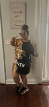 Load image into Gallery viewer, One size fits most Saints sequins dress/shirt
