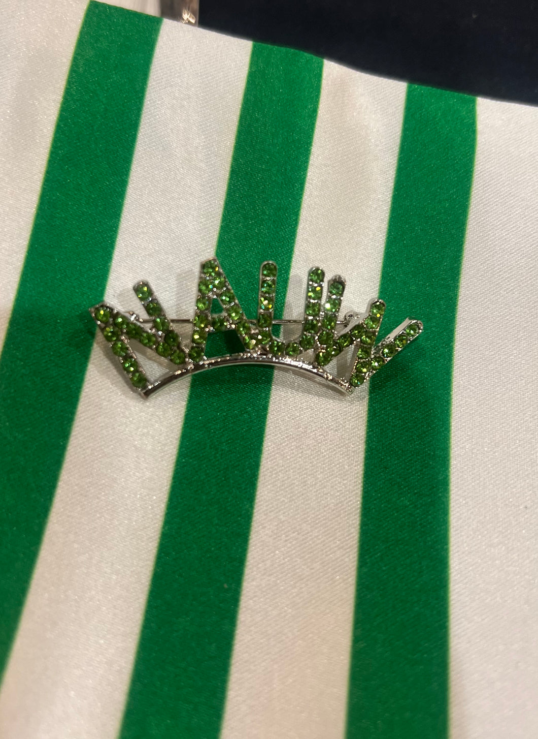 NAUW green Rhinestone