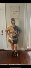 Load image into Gallery viewer, One size fits most Saints sequins dress/shirt
